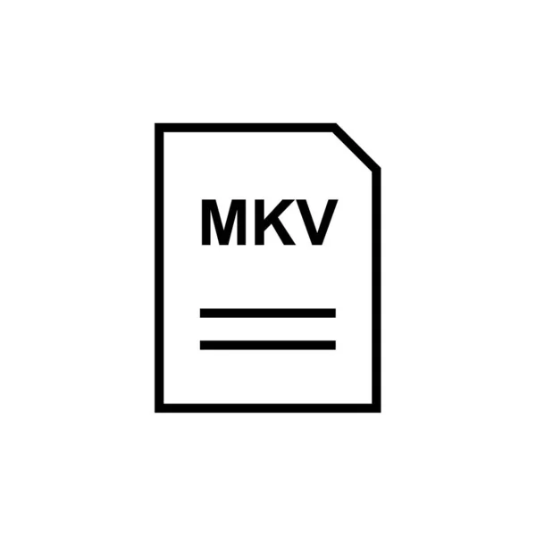 Mkv Extensions Nom Fichier — Image vectorielle