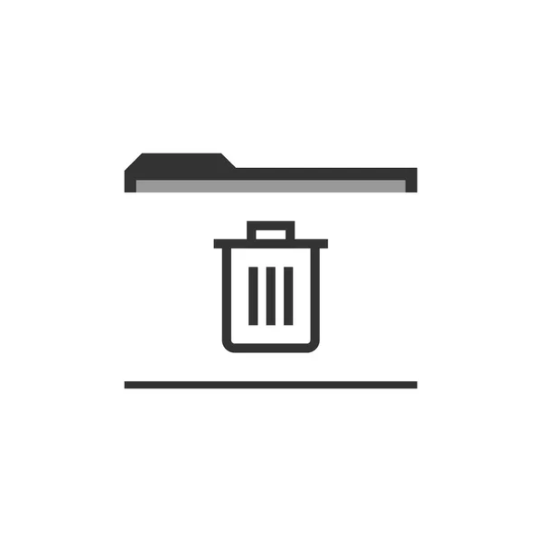 ゴミ箱アイコンベクトルは白い背景に隔離されウェブやモバイルアプリのデザインのロゴコンセプトは — ストックベクタ