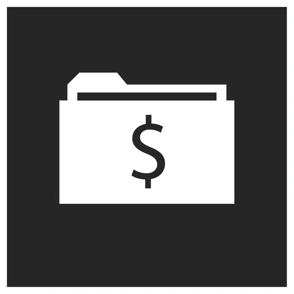 文件夹货币向量图标 — 图库矢量图片