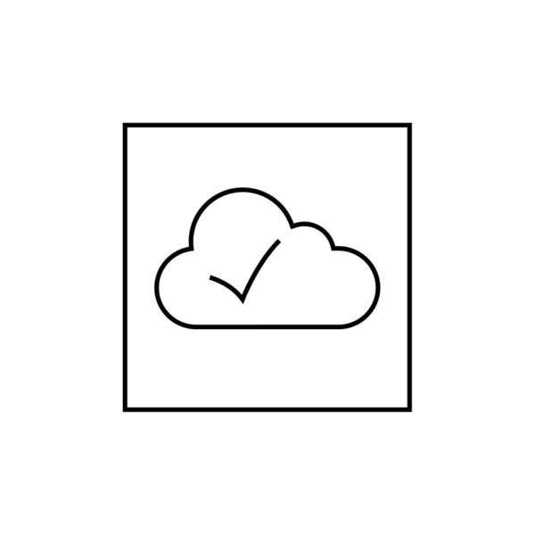 Σύννεφο Σύγχρονο Εικονίδιο Διανυσματική Απεικόνιση — Διανυσματικό Αρχείο