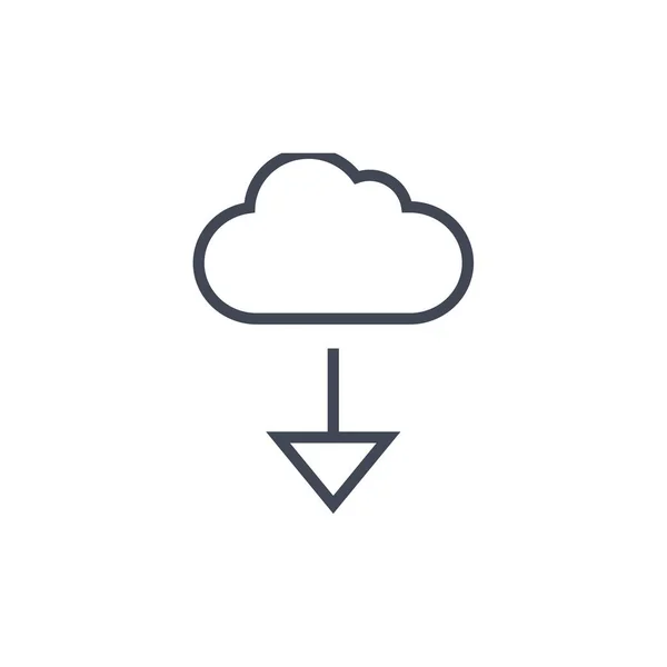 Ícone Computação Nuvem Ilustração Vetorial — Vetor de Stock