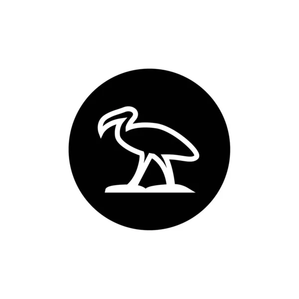 Vector Logo Egipcio Cultura Pájaro Símbolo — Vector de stock