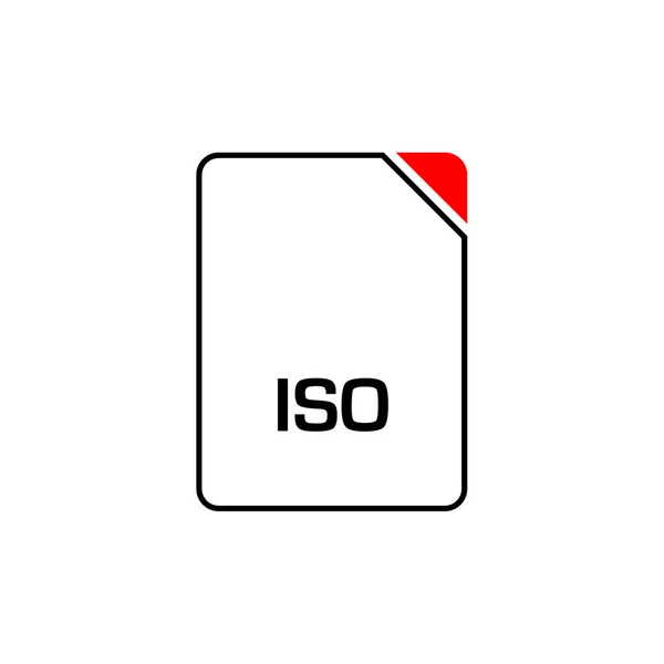 Ikona Formatu Iso Ilustracja Wektorowa Prosta Konstrukcja — Wektor stockowy
