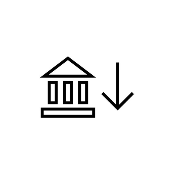 銀行のアイコンベクトルは あなたのウェブやモバイルアプリのデザイン お金のロゴのコンセプトのための白い背景に隔離された — ストックベクタ