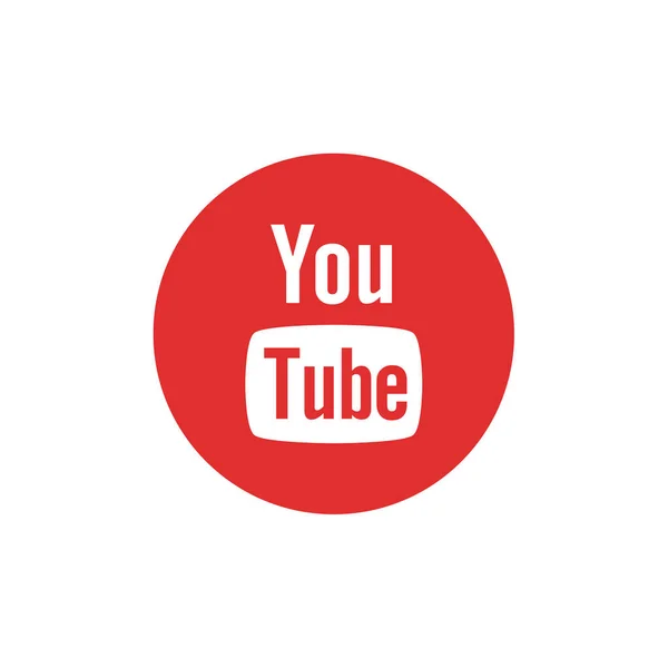 Векторная Иллюстрация Логотипа Youtube Обмена Онлайн Видео Платформы Социальных Сетей — стоковый вектор
