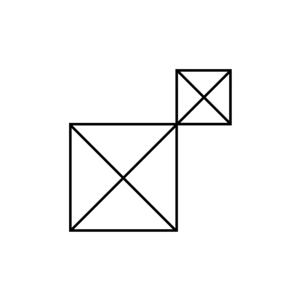 Abstraktes Polygonales Geometrisches Symbol Vektorillustration — Stockvektor