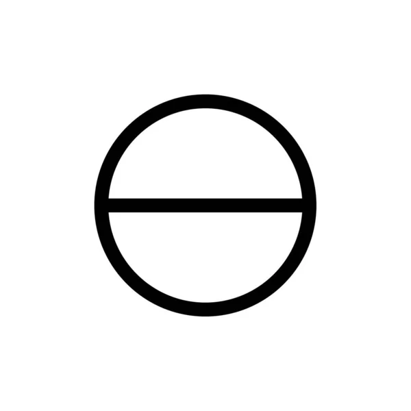 Icône Vectorielle Moins Illustration Plate Simple Minimaliste Symbole Ligne Négative — Image vectorielle
