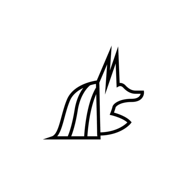 エジプトのヒエログリフ犬神 — ストックベクタ
