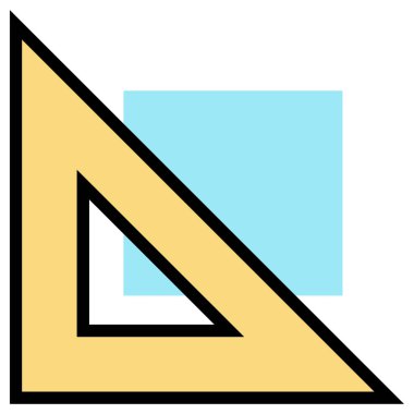 Açı cetvel simgesinin vektör çizimi