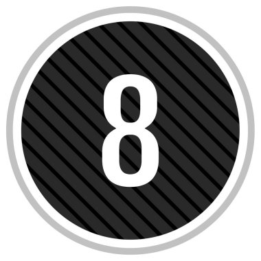 8 numaralı simge işaret sembolü tasarımı 