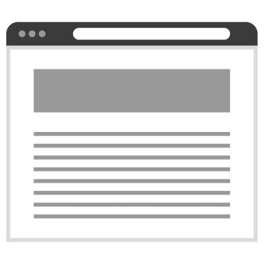 İnternet tarayıcı sayfası. ui ux 'nun basit tasarımı  