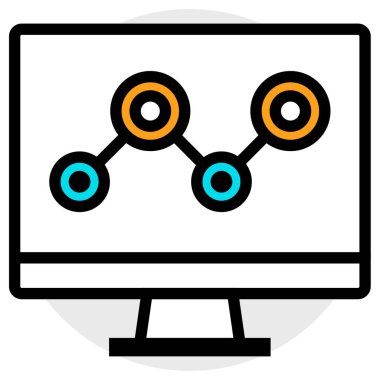 bilgisayar simgesi, vektör illüstrasyonu basit tasarım 