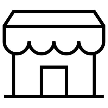 Mağaza, simge vektör illüstrasyonu