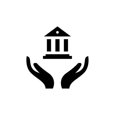 Modern bankacılık simgesinin vektör illüstrasyonu      