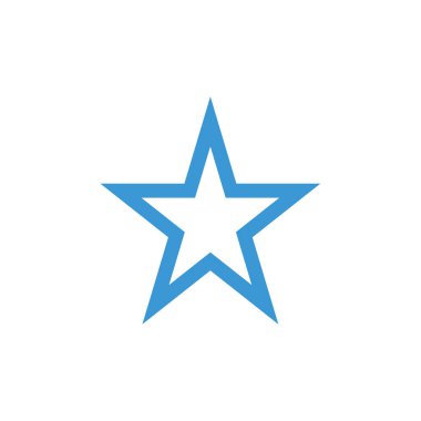 Yıldız simgesi logo tasarım vektör şablonu