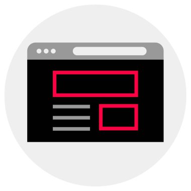 İnternet sitesi. Web simgesi basit illüstrasyon