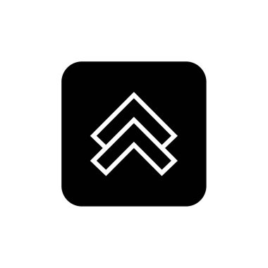 Web ve mobil uygulama tasarımınız için beyaz arkaplanda izole edilmiş ok simgesi vektörü, yukarı logo konsepti