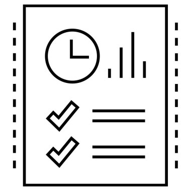 Planlama. Web simgesi basit illüstrasyon