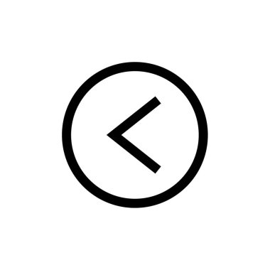 Sol ok simge vektör çizim