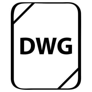 dwf dosya biçimi simgesi, vektör illüstrasyonu basit tasarım