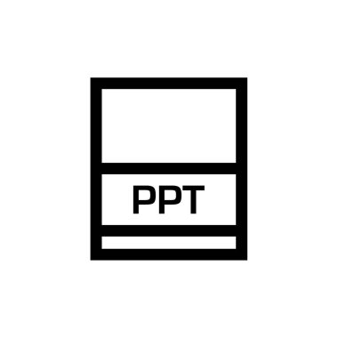 ppt dosya biçimi simgesinin vektör çizimi
