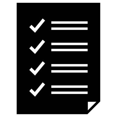 Kontrol listesi. Web simgesi basit illüstrasyon