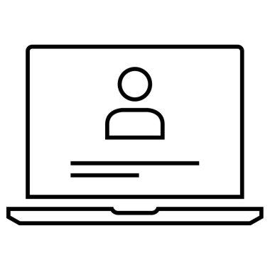 Bilgisayar. Web simgesi basit illüstrasyon