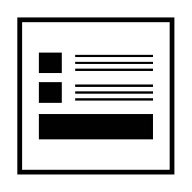 Belge. Web simgesi basit illüstrasyon