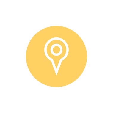 Harita işaretleyici simgesi, vektör illüstrasyonu