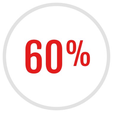 % 60 web simgesi basit illüstrasyon