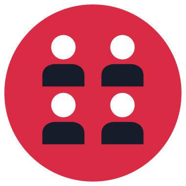 Bir grup insanın vektör çizimi