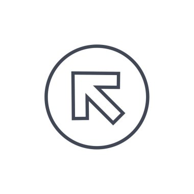 Bir harfin ince çizgi simgesinin vektör çizimi