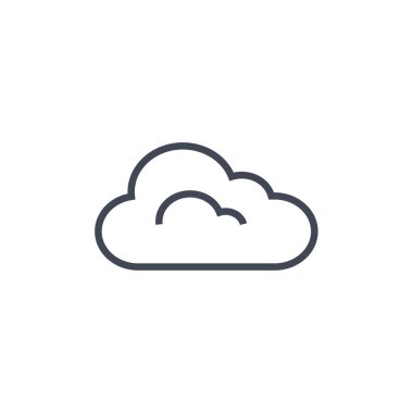 Bulut simgesi vektör illüstrasyonu