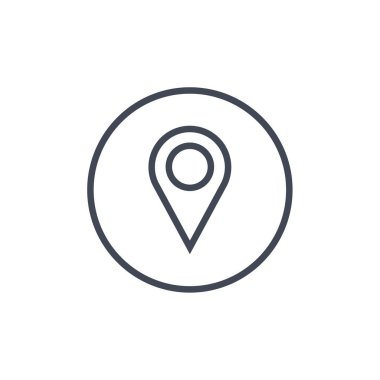 Harita işaretleyici simgesi, vektör illüstrasyonu