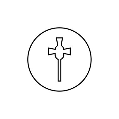 Hıristiyan haçı ikonu. vektör illüstrasyonu