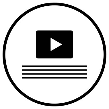 video. Web simgesi basit illüstrasyon