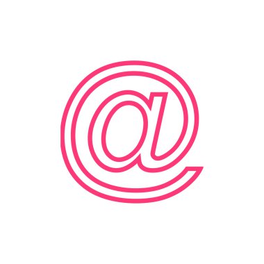 e-posta mektup logosu, vektör illüstrasyonu