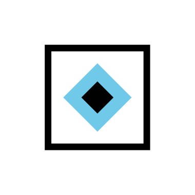 Bir kare simgenin vektör illüstrasyonu