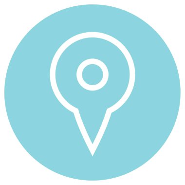 Harita iğnesi. Basit resimleme