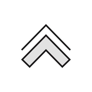 yukarı ok simgesi vektör illüstrasyonu