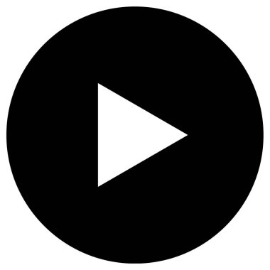 Oynayın. Web simgesi basit illüstrasyon