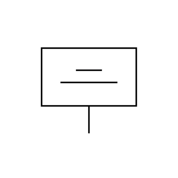 Порожній Банер Векторна Лінія Піктограма Знак Контурна Ілюстрація — стоковий вектор