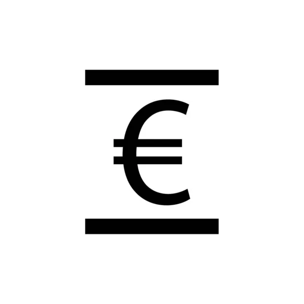 Euró Pénznem Ikonra Vektoros Illusztráció — Stock Vector
