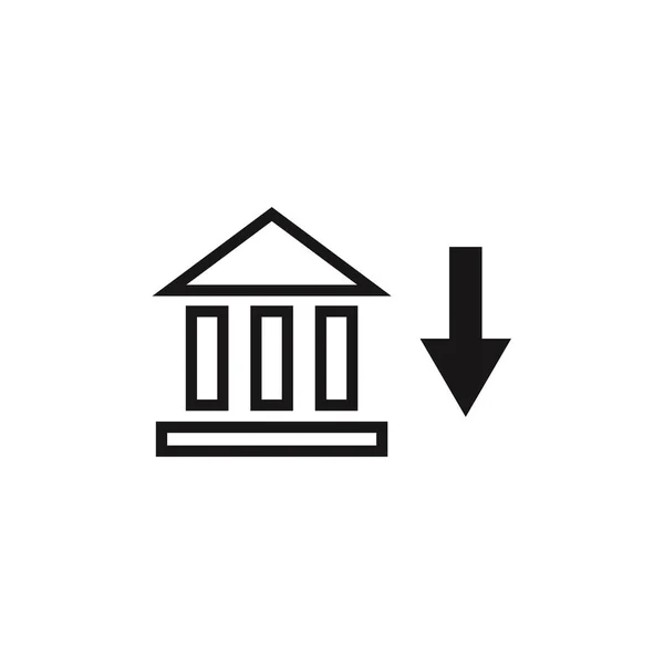 Bankovní Ikona Vektor Izolované Bílém Pozadí Pro Vaše Webové Mobilní — Stockový vektor
