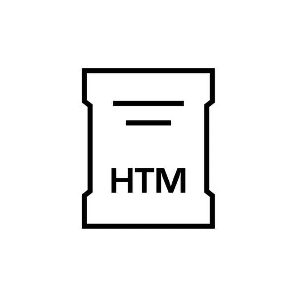 Htmファイル拡張子のアイコンベクトルイラスト — ストックベクタ