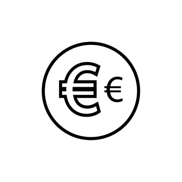 Іконка Євро Модному Стилі Ізольований Фон — стоковий вектор