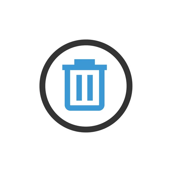 Webやモバイルアプリのデザインやロゴのコンセプトのために白い背景に隔離されたゴミ箱のアイコンベクトル — ストックベクタ