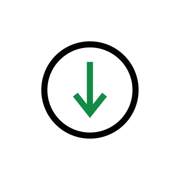 Ícone Seta Para Download Ilustração Vetorial —  Vetores de Stock