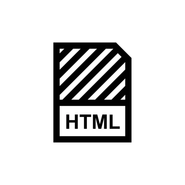 Illustration Vectorielle Icône Type Document Fichier Html — Image vectorielle