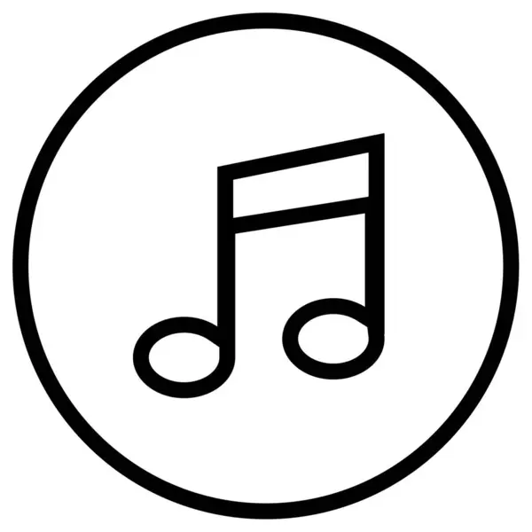 Musik Note Simpelt Ikon Vektor Illustration – Stock-vektor